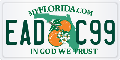 FL license plate EADC99