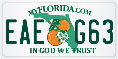 FL license plate EAEG63