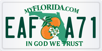 FL license plate EAFA71