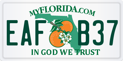FL license plate EAFB37