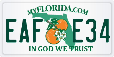 FL license plate EAFE34