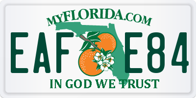 FL license plate EAFE84