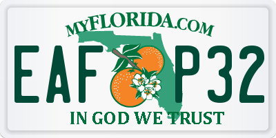 FL license plate EAFP32