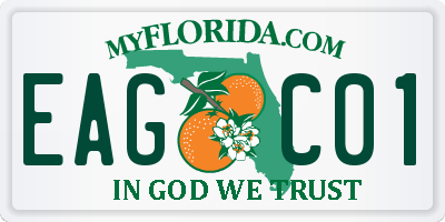 FL license plate EAGC01