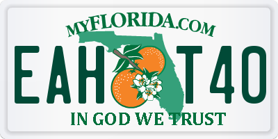FL license plate EAHT40
