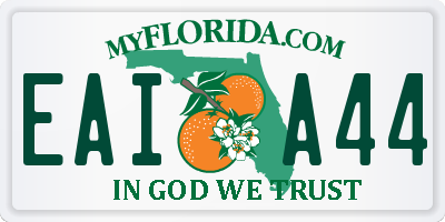 FL license plate EAIA44