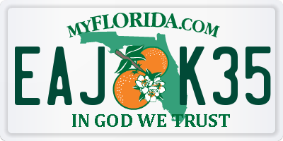 FL license plate EAJK35