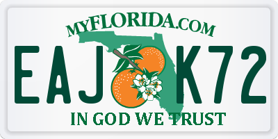 FL license plate EAJK72