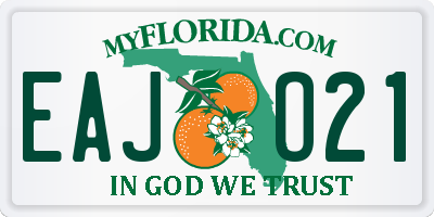 FL license plate EAJO21