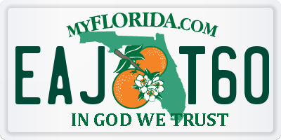 FL license plate EAJT60