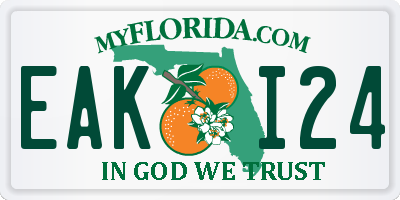 FL license plate EAKI24