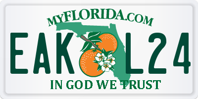 FL license plate EAKL24