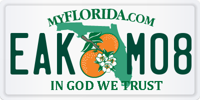 FL license plate EAKM08