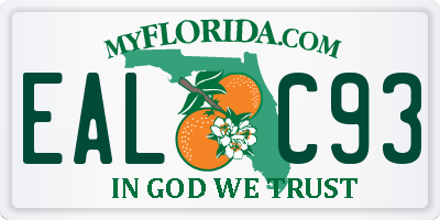 FL license plate EALC93