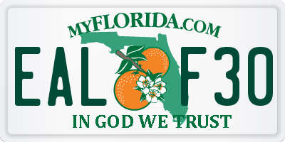 FL license plate EALF30