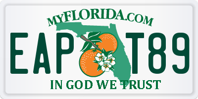 FL license plate EAPT89