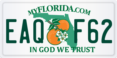 FL license plate EAQF62