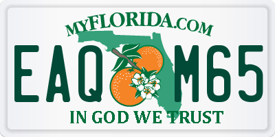 FL license plate EAQM65