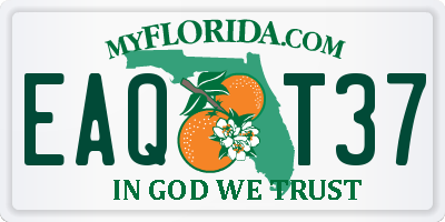 FL license plate EAQT37