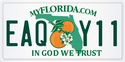 FL license plate EAQY11