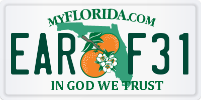 FL license plate EARF31