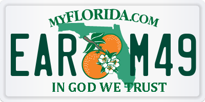 FL license plate EARM49