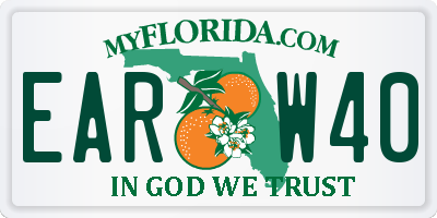 FL license plate EARW40