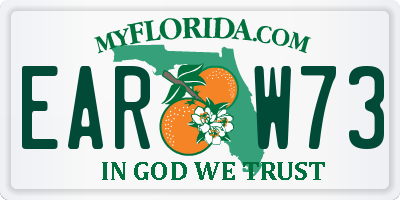 FL license plate EARW73