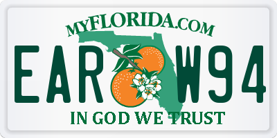 FL license plate EARW94