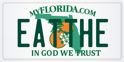 FL license plate EATTHE