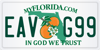 FL license plate EAVG99