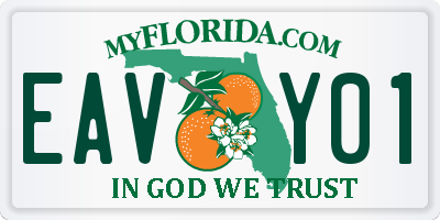 FL license plate EAVY01
