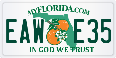 FL license plate EAWE35
