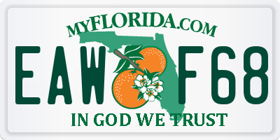FL license plate EAWF68