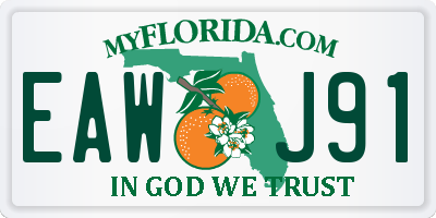 FL license plate EAWJ91