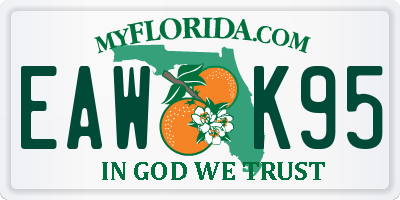 FL license plate EAWK95