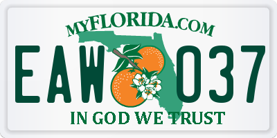 FL license plate EAWO37