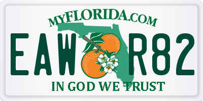 FL license plate EAWR82