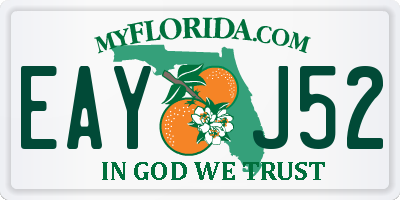 FL license plate EAYJ52