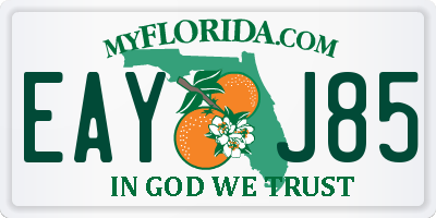 FL license plate EAYJ85