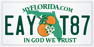 FL license plate EAYT87