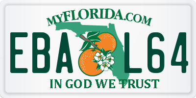 FL license plate EBAL64