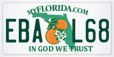FL license plate EBAL68