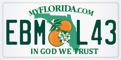 FL license plate EBML43