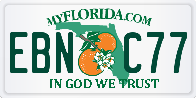 FL license plate EBNC77