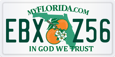 FL license plate EBXZ56