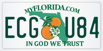 FL license plate ECGU84