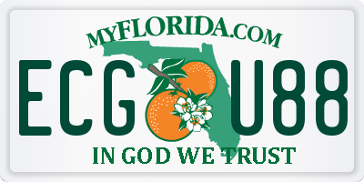 FL license plate ECGU88