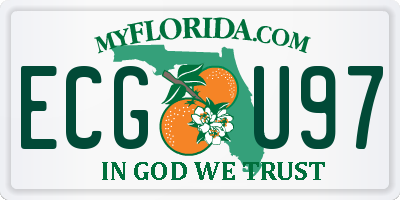 FL license plate ECGU97