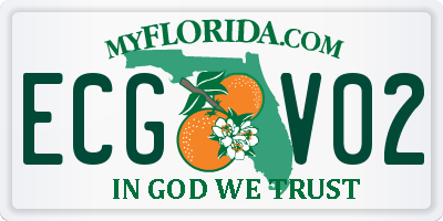 FL license plate ECGV02